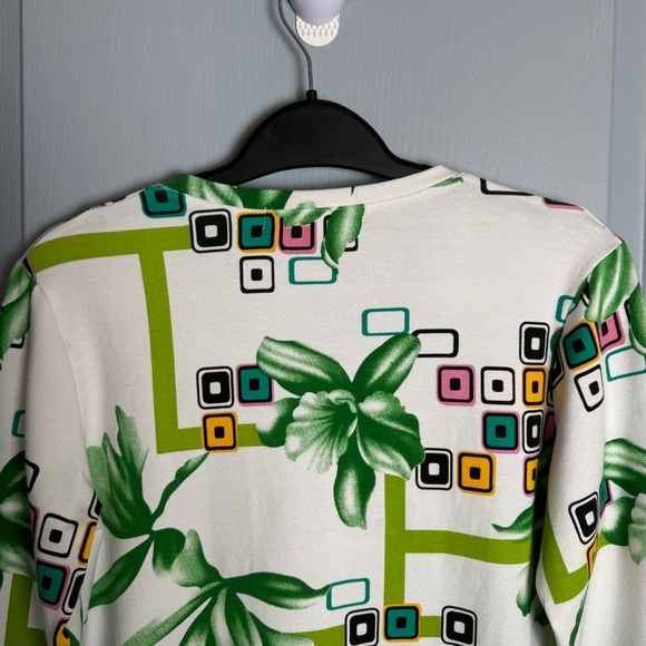 NWT VTG Miss Sixty RARE SAMPLE Top Sz Large Y2K Tropical Graphic Italy Geometric - Picture 8 of 16